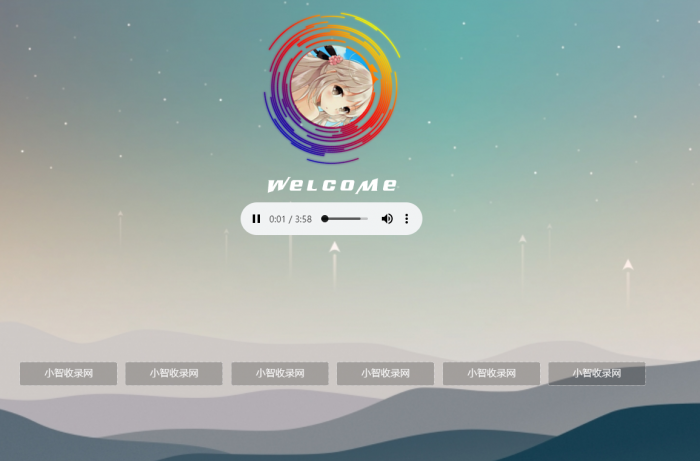 图片[1]-非常漂亮的一款html引导页导航网站旋转头像变幻背景单页源码-橘子哭了