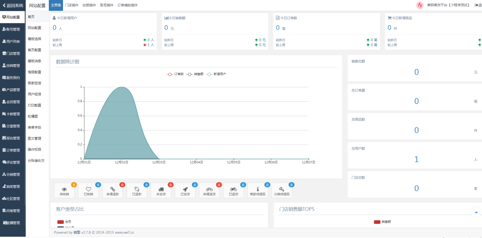 图片[5]-D1191新畅美容美发平台V2.1.18 公众号+小程序【平台订单辅助+平台取号+门店插件+平台收银插件】-橘子哭了