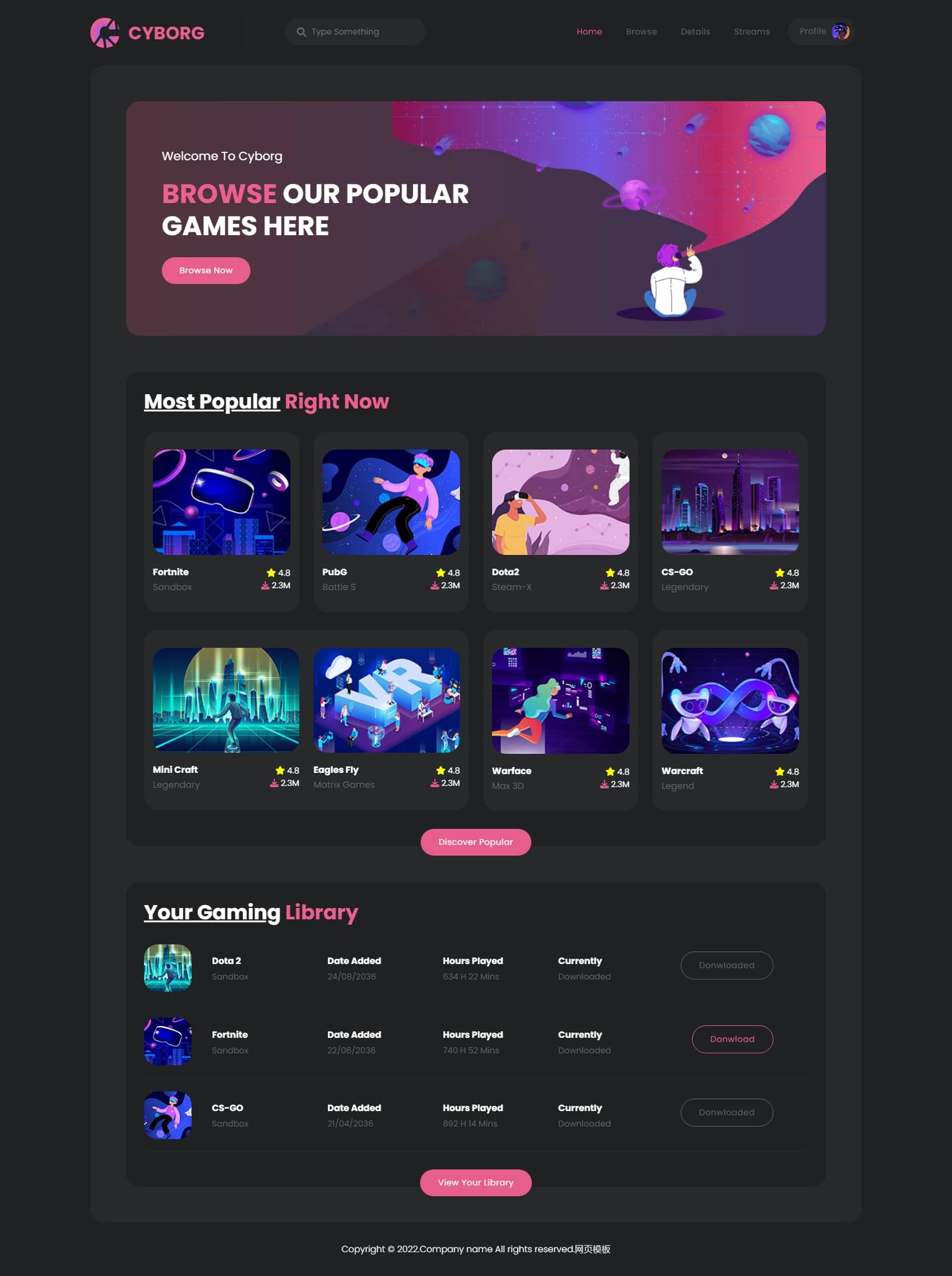 图片[2]-D1215 【HTML5模板】热门游戏体验宣传网站源码-橘子哭了